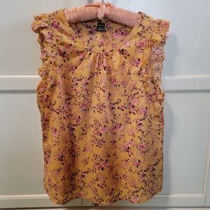 SHEIN Frill Trim Floral Top size small 4